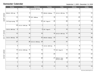 Printable Semester Calendar CalendarsQuick