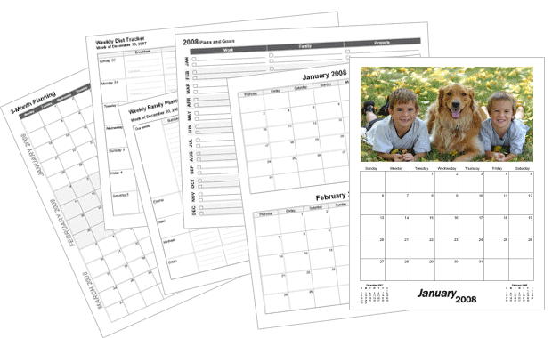 Printable calendar templates