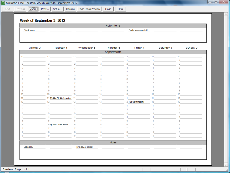 Excel Appointment Template Free opmaster