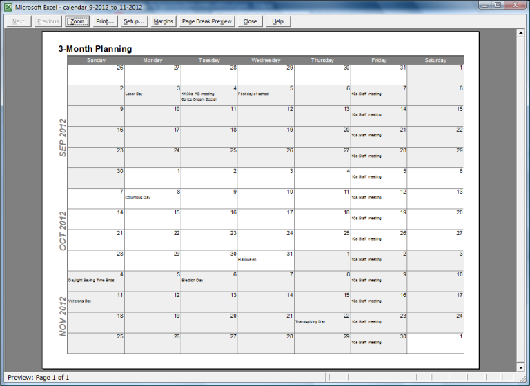 Printable 3Month Calendar CalendarsQuick