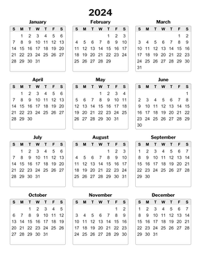 Printable Yearly Calendars CalendarsQuick