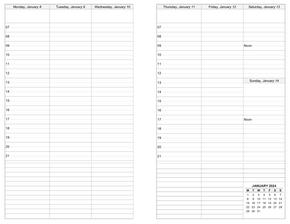 Weekly Planner 2023 With Calendar Hourly Planner Printable 