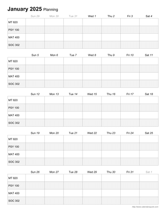 Printable Academic Calendars - Calendarsquick