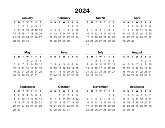 Printable Yearly Calendars - CalendarsQuick