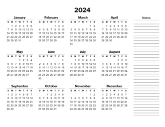 Printable Yearly Calendars - CalendarsQuick