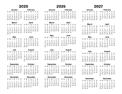 Printable Yearly Calendars - CalendarsQuick