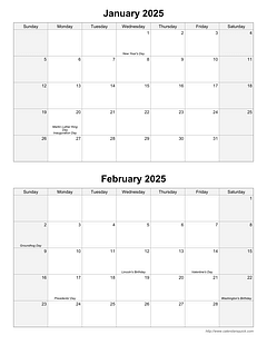 Printable Monthly Calendars - CalendarsQuick