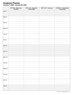 Printable Academic Calendars - CalendarsQuick