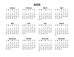 Printable Yearly Calendars - CalendarsQuick