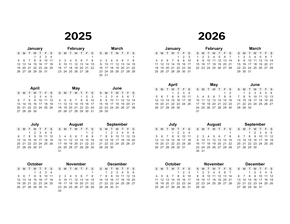 Printable Yearly Calendars - CalendarsQuick