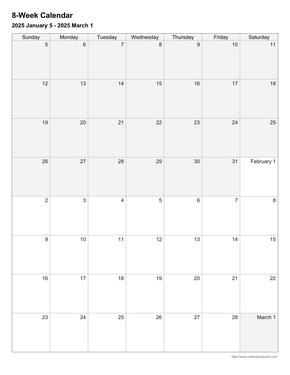 Printable Weekly Calendars - CalendarsQuick